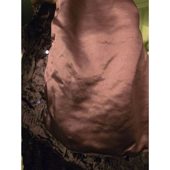 Parisian Signature Women's One Size Plum Crushed Velvet Sequins Evening Wrap - Picture 6 of 6